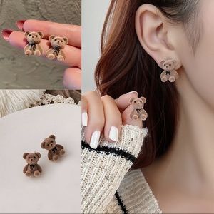 teddy bear earrings